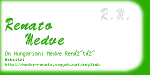 renato medve business card